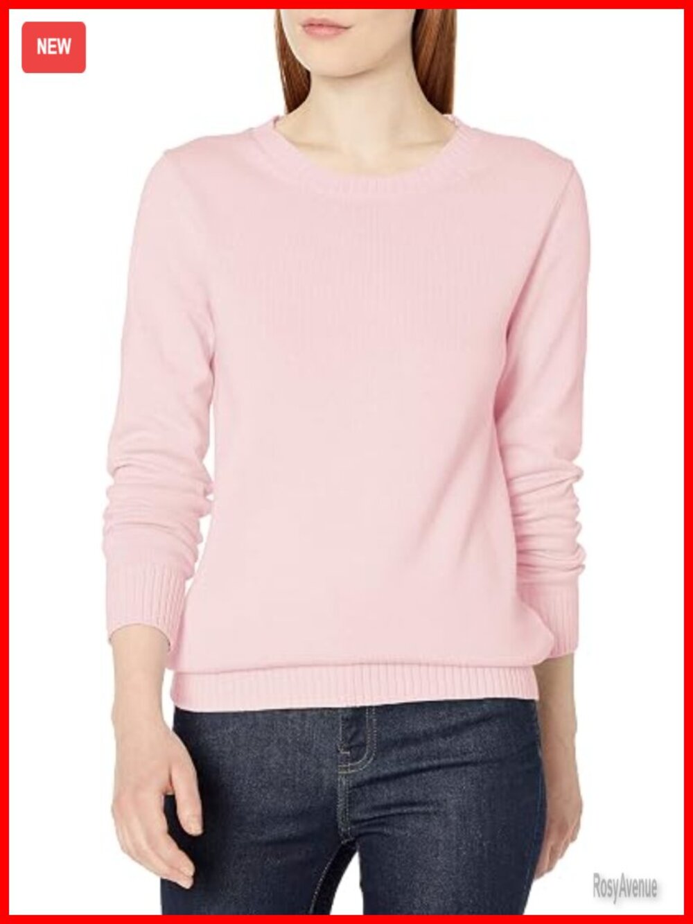 Lightweight 100% Cotton Crewneck Sweater Pullover